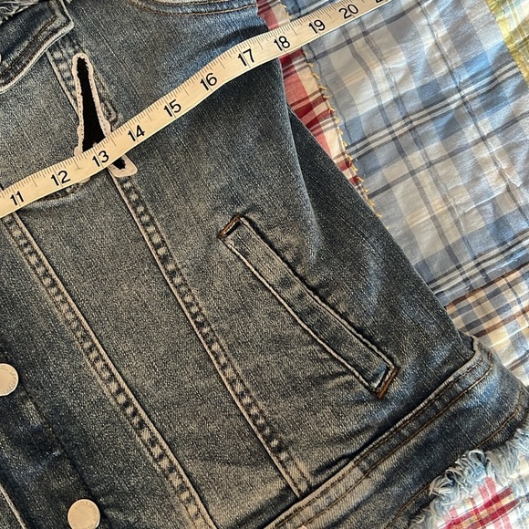 Karl Lagerfeld Blue Denim Jacket with Patches small - Picture 9 of 11